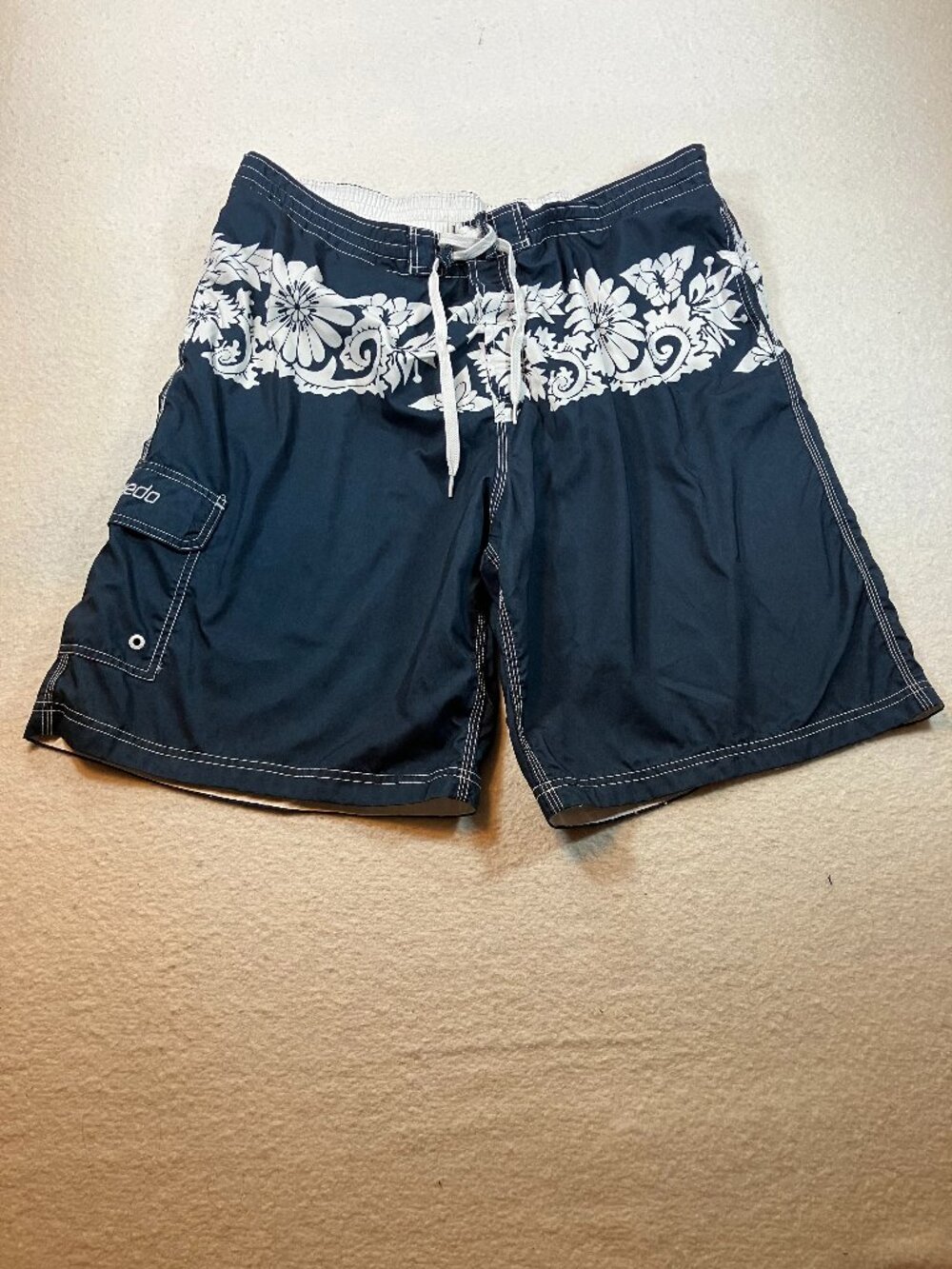 Speedo Navy Floral Board Shorts Mens‎ XXL